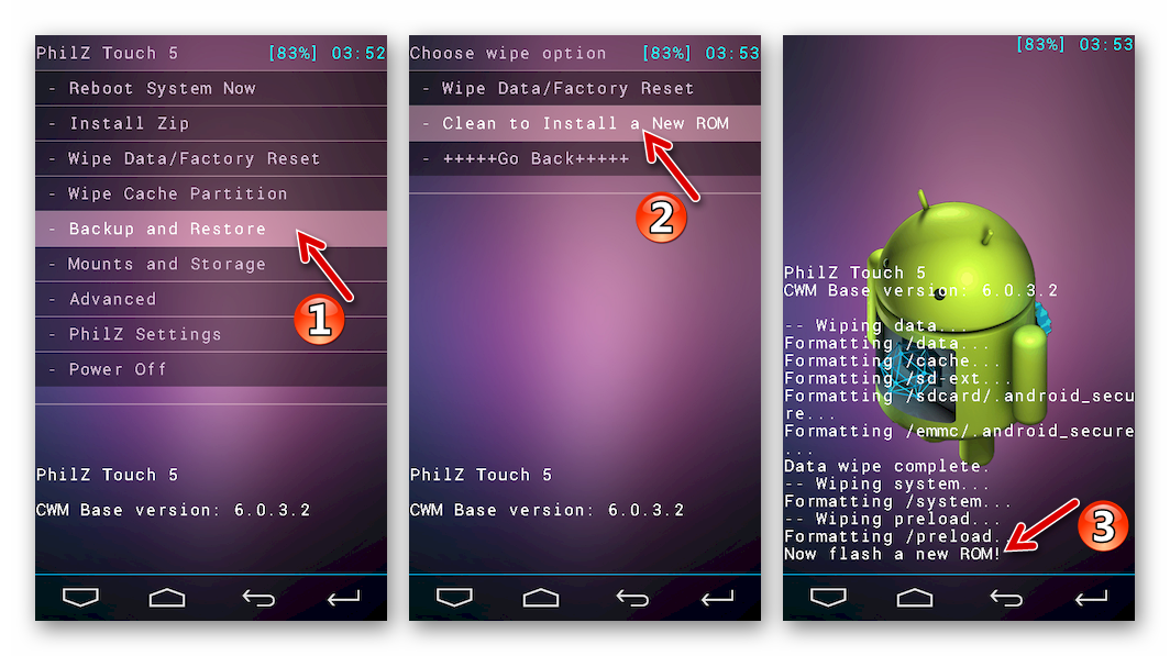 Самсунг Galaxy S 2 GT-I9100 CyanogenMod бэкап и форматирование разделов в Philz Touch Recovery